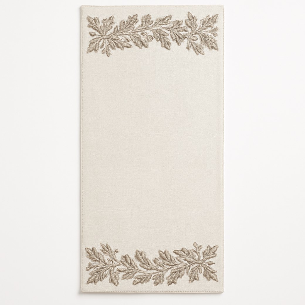 Camino de mesa blanco de cuentas — textiles de mesa de Galería Navidad