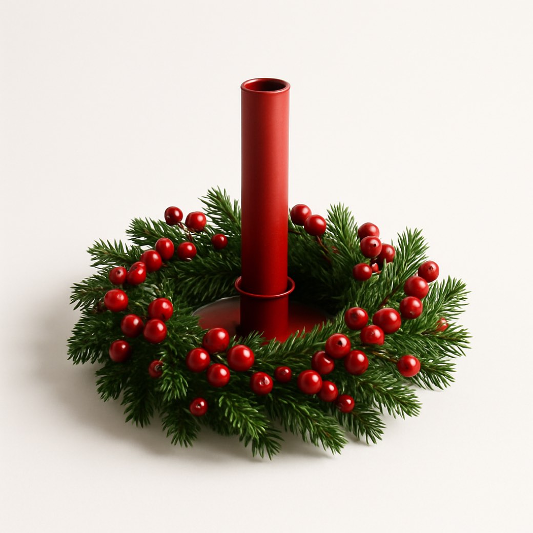 Corona navideña roja · 23 cm — coronas de Galería Navidad
