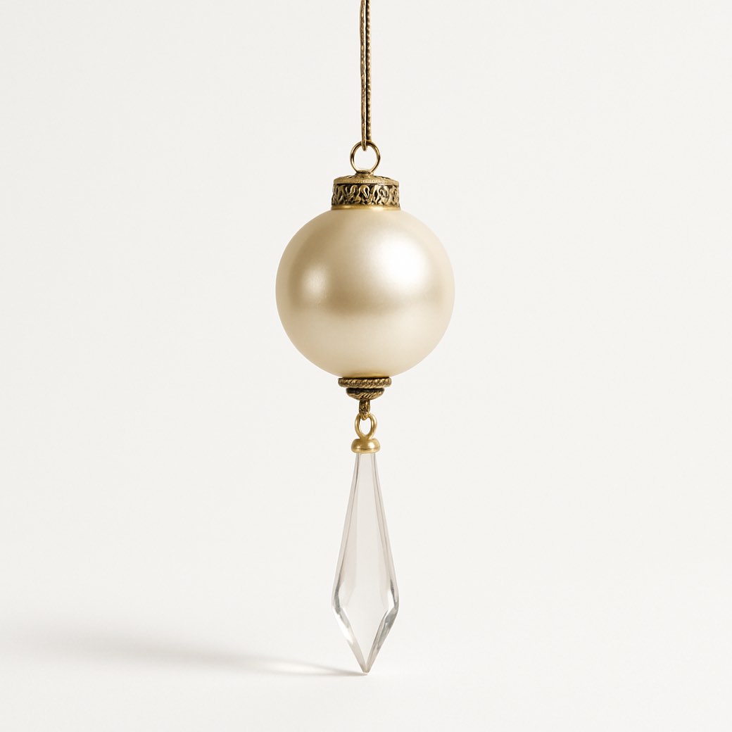 Detalle de temporada de acrílico, con perlas — decoración de Galería Navidad