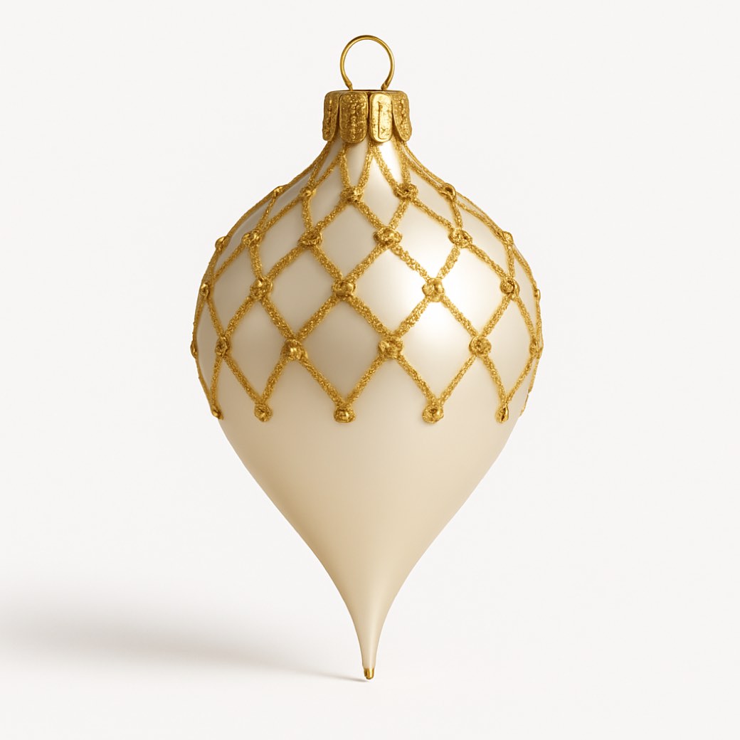 Esfera dorada de vidrio — esferas de Galería Navidad