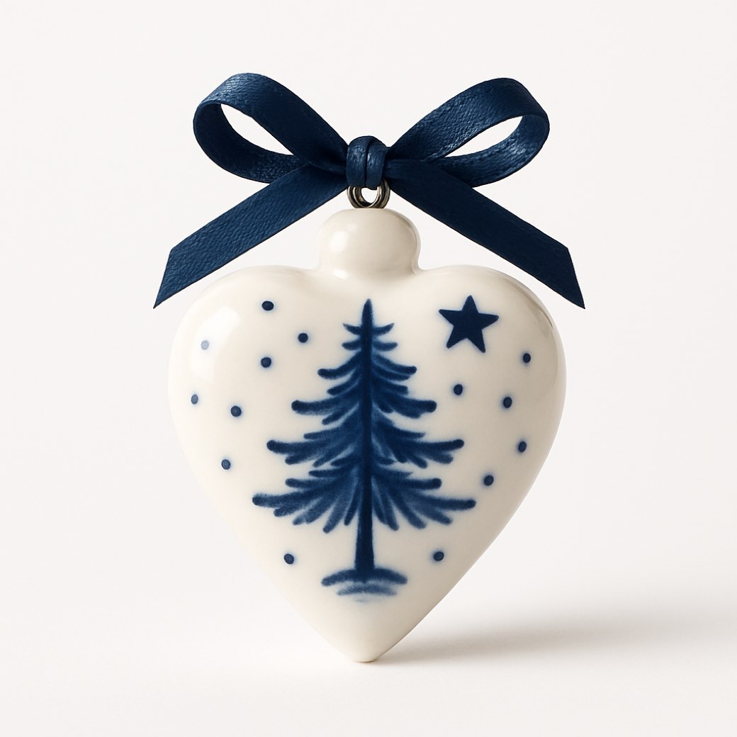 Estrella decorativa azul Delft — estrellas de Galería Navidad