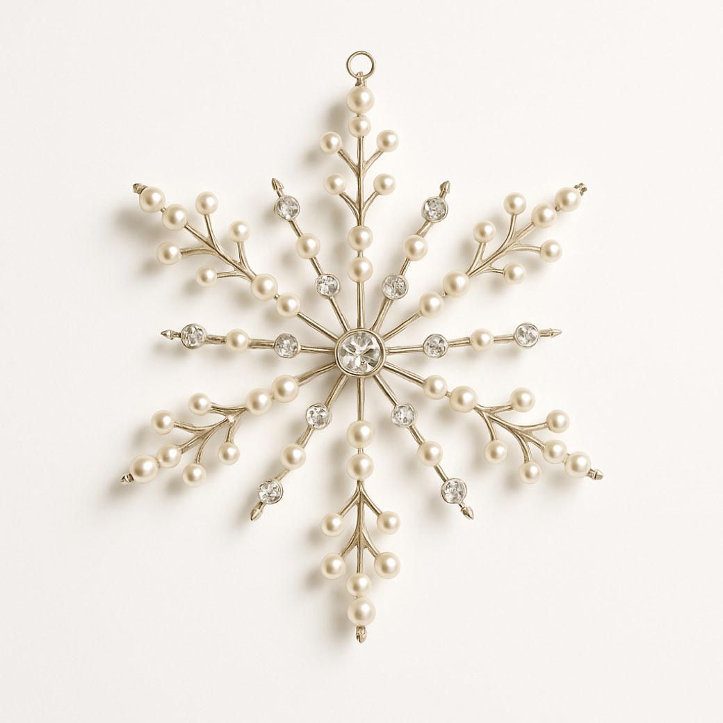 Ornamento de copo de nieve — ornamentos de copo de Galería Navidad