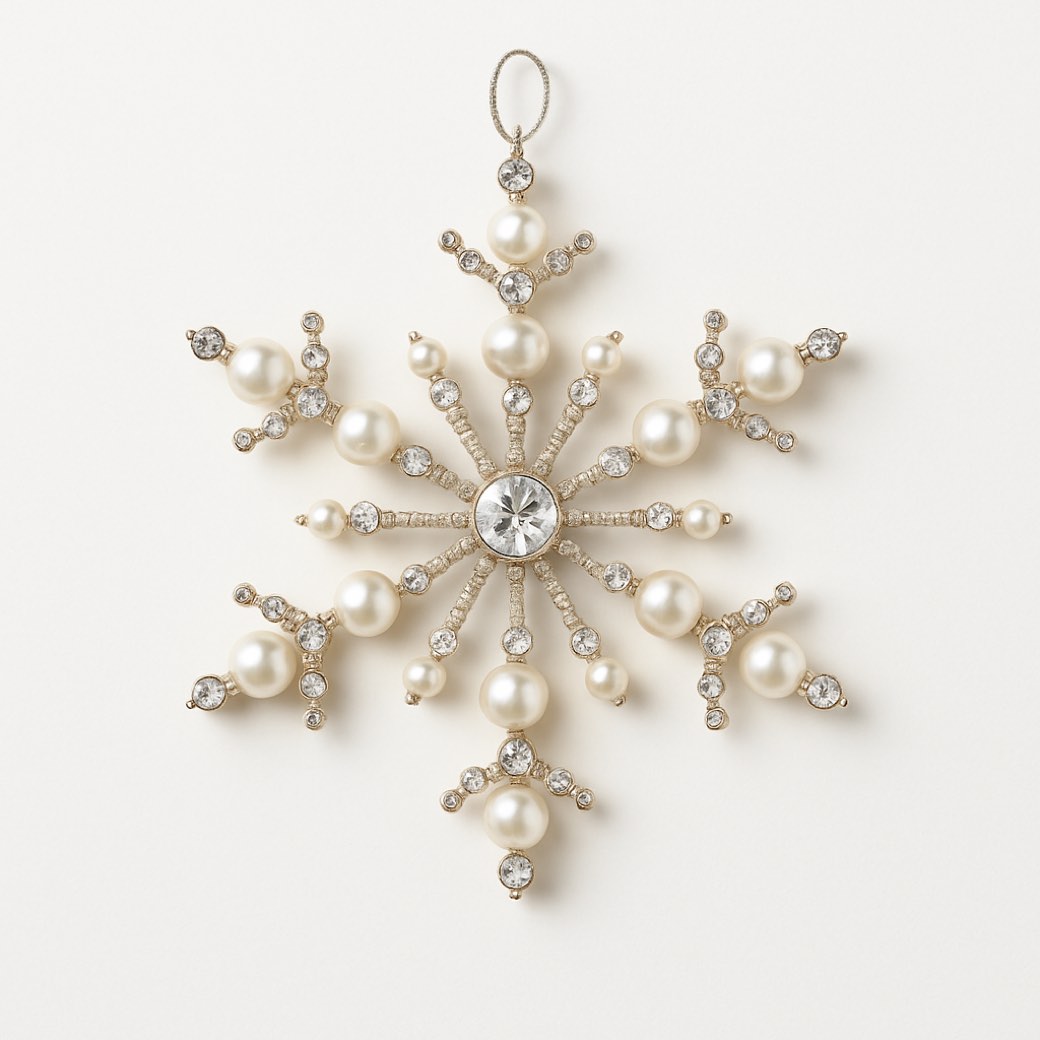 Ornamento de copo de nieve — ornamentos de copo de Galería Navidad