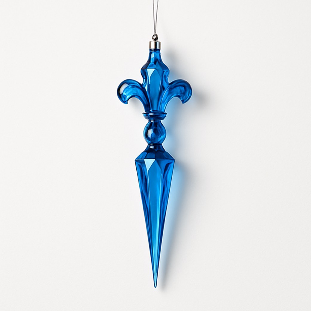 Ornamento joya azul de acrílico, tono joya — ornamentos joya de Galería Navidad