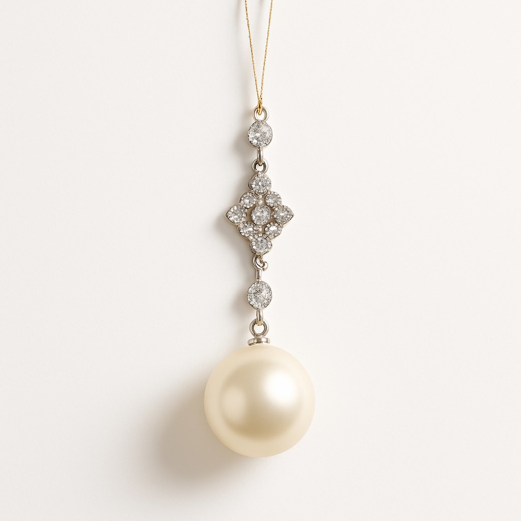 Ornamento joya, con perlas — ornamentos joya de Galería Navidad